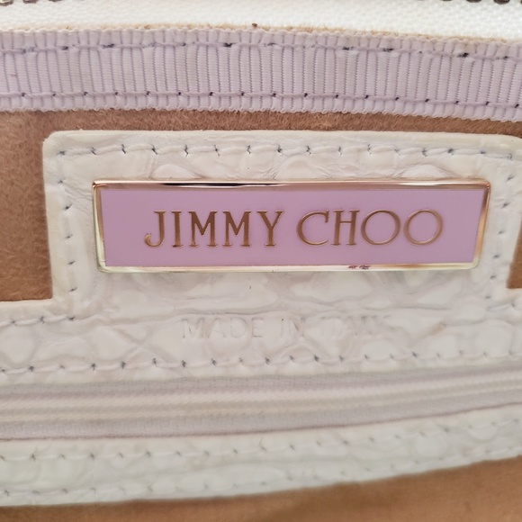 Large, Jimmy Choo, Romeo, Croc Embossed Handbag - Picture 6 of 6